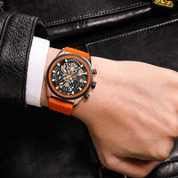 MEGIR 2235 jam tangan baru untuk pria jam tangan olahraga bermerek mewah jam tangan gelang silikon jam bercahaya kalender jam tangan Montre Homme