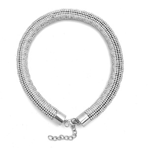 Malla de Aluminio con Diamantes de Imitación, Cuerda de Algodón de 2mm, Redonda, Negra y Blanca, Accesorios de Joyería DIY para Ropa, Zapatos y Cinturones - Product Image 5