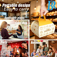 Emballages personnalisés pour gâteaux au levain à la cannelle de qualité alimentaire, boîtes à gâteaux roulés, boîtes de boulangerie, boîtes à croissants, boîtes à biscuits, boîtes à pain avec poignées