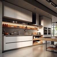 Conception d'armoires de cuisine prêtes à monter Ensemble complet Armoire de cuisine personnalisée Armoire de cuisine modulaire de luxe