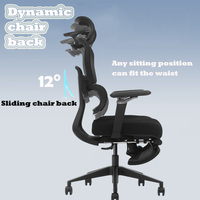 Nouvelle chaise de bureau confortable, ergonomique, en maille, rembourrée en mousse, pivotante, inclinable, de direction, de qualité supérieure, pour bureau