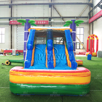 WINSUN US Warehouse Ready Ship PVC Fireproof Easy Setup Custom Size Inflatable Water Slide Bouncy House Castle Swimming Pool