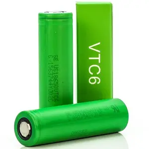 US18650 VTC6 30A Murata VTC6 بطارية أيون الليثيوم القابلة للشحن عالية الإفراج 3000mAh 3.6V لـ S0ny 18650 VTC6 18650