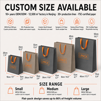   Sac cadeau à poignée découpée, logo personnalisé, pelliculage mat avec ruban satiné pour emballage de souvenirs de mariage et de fête