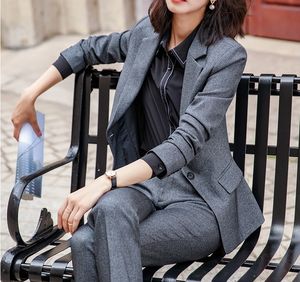 Completo Due Pezzi Taglie Forti Nuova Moda Tailleur <span class=keywords><strong>Donna</strong></span> Formale con Blazer e <span class=keywords><strong>Pantaloni</strong></span> - Product Image 4