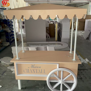 Nuevo Diseño, Carrito de Dulces de 2m, Color Naranja Claro, para Exhibición de Pasteles, con Ruedas de Madera, para Bodas, Baby Showers, Cumpleaños - Product Image 2