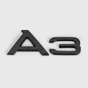 A3 A4L A5 A6 A8 Numéro Lettre Badge Autocollants De Voiture pour <span class=keywords><strong>Audi</strong></span> Série Arrière Tronc Étiquette Décoration logo Décalcomanies - Product Image 1