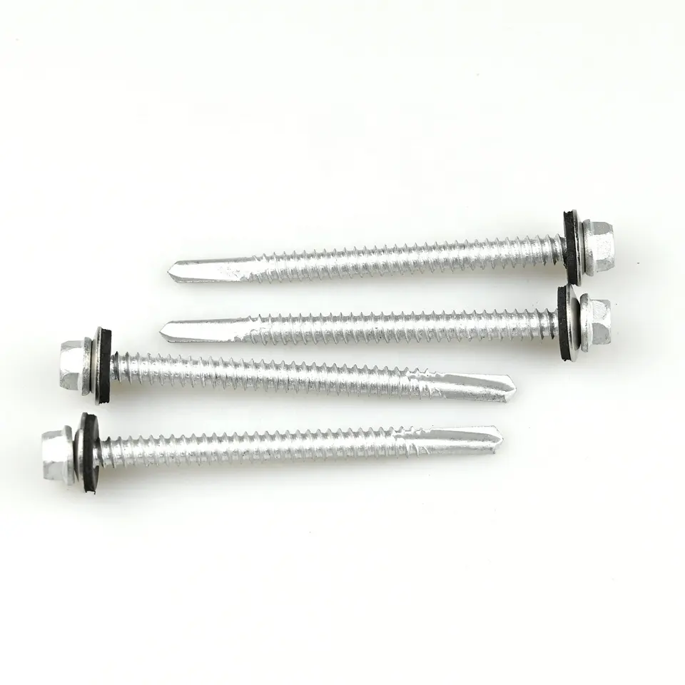 Bi-metal hex flange 75mm roof self drilling screws wood into metal high quality customized factory