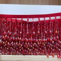 Bordure en dentelle à strass et perles, 100% polyester, voile crocheté, garniture sexy pour couture, filet à sequins, franges de perles de verre pour chaussures et sacs