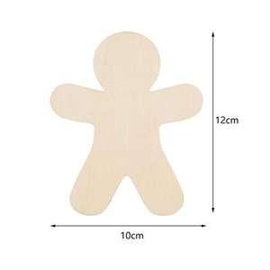 30pcs Unpainted <b>Gingerbread</b> <b>Man</b> Slices DIY Crafts for Drawing for Xmas & Halloween <b>Decorations</b> - Product Image 4