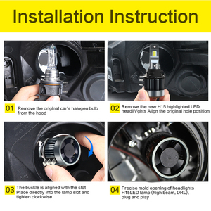 <span class=keywords><strong>2022</strong></span> ampoules de phares LED H15 Super lumineuses EMC CANBUS 50W 12000LM phare Automobile feux de route DRL lumière Plug & Play - Product Image 6