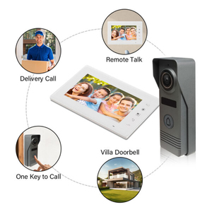 Night Vision Home <span class=keywords><strong>intercom</strong></span> chuông cửa với 4 có dây <span class=keywords><strong>video</strong></span> hỗ trợ <span class=keywords><strong>7</strong></span> inch màn hình Màn hình HD Hệ thống camera - Product Image 2