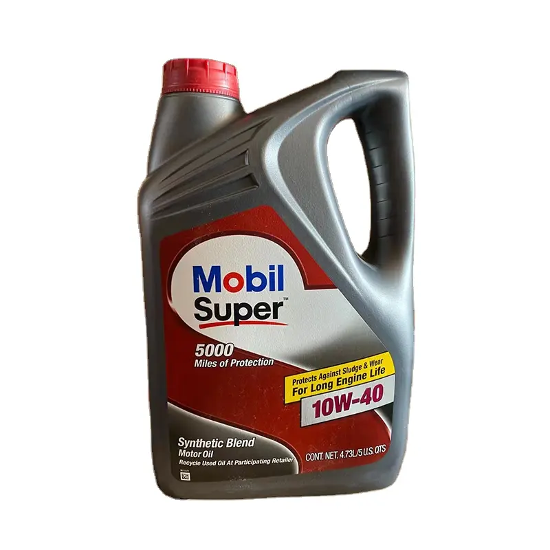 زيت محرك مخلوط من الألياف الإصطناعية من Mobil Super 5000 10W-40, 5 Quart (عبوة من 3 قطع)