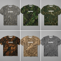 T-shirt de randonnée camouflage personnalisé, ultra doux, respirant, pour la chasse et la pêche, vêtement extensible de performance pour l'extérieur, OEM ODM, marque privée