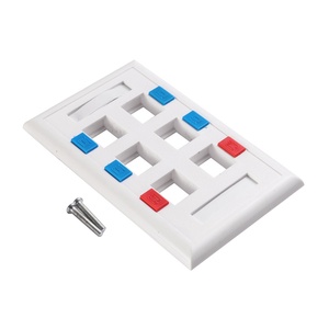 <span class=keywords><strong>Plaque</strong></span> murale Ethernet Type 120 à 1/2/3/4/6 ports avec fenêtre d'identification et obturateur pour module Keystone RJ45 - Product Image 5