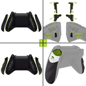 Kit de poignées ergonomiques en caoutchouc vert-bleu caméléon avec rails latéraux et interrupteurs pour manette Xbox Series XS - Product Image 3