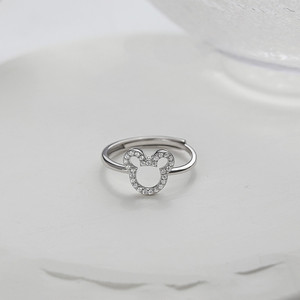 Mickey Mouse Ring For Women Cartoon Animal Zodiac Pave Setting Jewelry Gift - Product Image 4