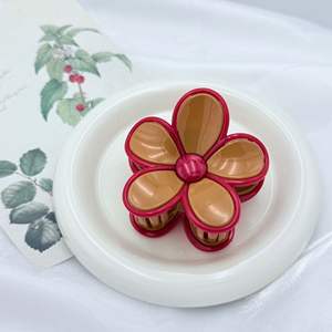 กิ๊บติดผมลายดอกไม้สไตล์ใหม่ แบบทรอปิคอลฮาวาย สำหรับผมครึ่งหัว  กิ๊บหนีบผมหลากสีสันสำหรับผู้หญิง - Product Image 5