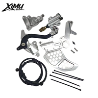 Support de frein XIMU CNC renforcé pour Surron Ultra Bee, avec repose-pieds double étrier gauche en alliage d'aluminium pour moto tout-terrain