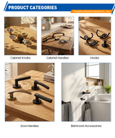 Poignée de meuble en Zamak noir mat en forme de T, installation facile, haute qualité, pour commode, chambre, cuisine, salle de bain, tiroir d'entrepôt