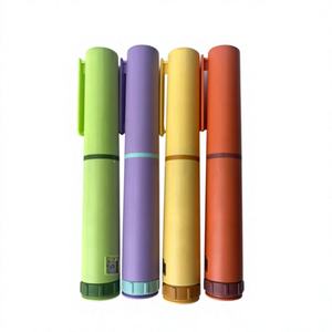 Reusable 3ml <b>Refillable</b> Eco Friendly Plastic Injection <b>Pen</b> Candy Color Custom Logo Skin Care Cream Applicator 17cm X 1.8cm - Product Image 1