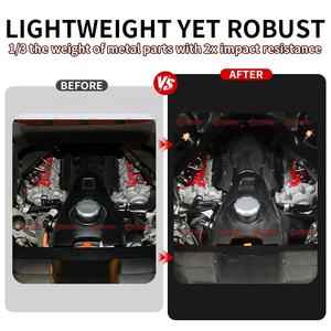 Best Price OEM Style Car Dry Carbon Fiber Auto Parts Interior Car Engine Oil <b>Tank</b> Lock Cover For Ferrari SF90 - Product Image 2