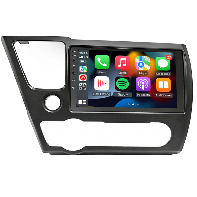 Rhythm 9 Inch Android 11 Car Stereo Ahd Camera Gps Navigation Fm Rds Radio Carplay Android Auto for 2013-2015 Honda Civic