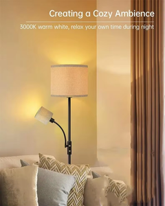 Hôtel moderne personnalisé Led chevet <span class=keywords><strong>lampadaire</strong></span> lire lampe 360 ° réglable E27 pour décor coin salon canapé tissu 110-240V - Product Image 3