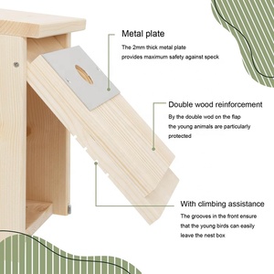 Nouveau style de nichoir pour oiseaux, nichoir durable avec protection contre les pics pour suspension - Product Image 2