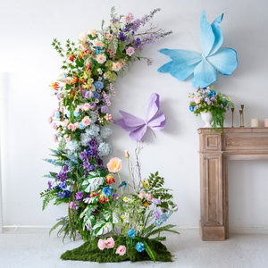 EG-E48-1 Fondo Fotográfico para Fiestas, Organización de Eventos, Centros de Mesa para Bodas, Mariposas Simuladas, Flores de Seda - Product Image 4