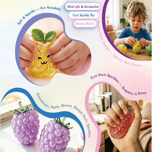 Funny TPR Fruit Banana Strawberry apple <b>Blind</b> Box Wholesale Sensory Stress Relief Squishy Toys - Product Image 6