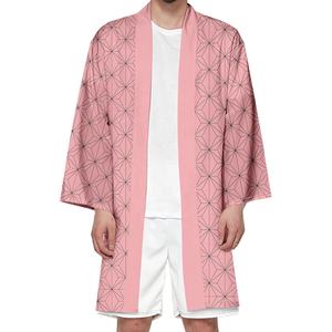 Disfraz de Cosplay de Demon Slayer <span class=keywords><strong>Kimetsu</strong></span> <span class=keywords><strong>No</strong></span> <span class=keywords><strong>Yaiba</strong></span> Tanjiro Kamado Capa Kimono Haori Yukata Zenitsu Ropa de Anime para Halloween - Product Image 4