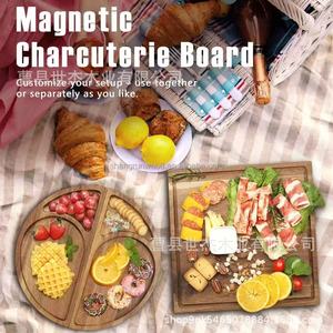 เขียงไม้อะคาเซียสี่เหลี่ยมแผ่นขนมปังผลไม้ชีสอเนกประสงค์ทำเอง - Product Image 2