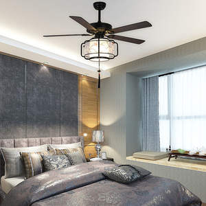 Vente chaude nouvelle lampe de ventilateur LED Antique chinoise Conversion de fréquence intelligente pour salon salle à manger chambre maison ventilateur lustre - Product Image 3