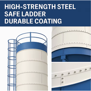 Industrielles Split-Typ Großlager 30 50 70 100 500t 2500 Tonnen 500kg 1000kg Neues Mini-Getreide-Zement-Tanksilo mit Waage - Product Image 2