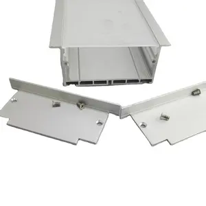 सुपर अच्छी गुणवत्ता Recessed एल्यूमीनियम प्रोफ़ाइल आवास इनडोर प्रकाश व्यवस्था के लिए 90MM चौड़ाई 2.5m लंबाई