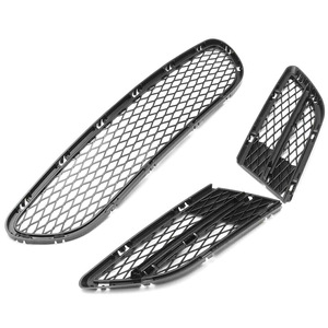 Grille inférieure de pare-chocs avant, cadre de phare antibrouillard, kit de grille en plastique ABS pour BMW Série 3 E90 E91 - Product Image 1