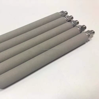 Filtration d'air 0.2 0.25 0.5 1 2 5 10 micron en acier inoxydable 316 diffuseur de gaz poreux fritté ss sparger