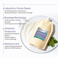 Crème de soin capillaire nourrissante, lissante et hydratante à la kératine végane pour tous types de cheveux