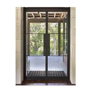 Hierro francés vidrio acero hierro forjado Exterior a prueba de viento hierro y puerta de vidrio sala de estar diseño gráfico moderno vidrio aluminio - Product Image 6