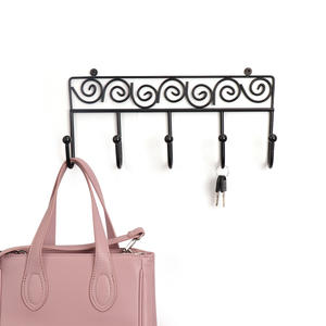 الأسود المعادن الحائط معطف الرف جدار معدني مفتاح حامل الحديثة شماعة مغطاة بالمعدن جدار السنانير - Product Image 2