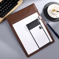 Porte-documents A4 Promotionnel Personnalisé pour Bureau de Réunion Tableau de Signature Presse-papiers Bloc-Notes en Cuir PU Bloc-Notes Mémo Bloc-Notes