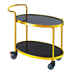 Carrito de acero inoxidable Star Hotel, servicio de comedor y vino, carrito móvil de 4 ruedas, carrito ecológico duradero multifuncional - Product Image 1