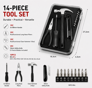 14PCS REEKE Carbon Steel Multifunctional Tool <b>Set</b> Hammer Pliers <b>Screwdriver</b> Utility Knife <b>Bits</b> OEM ODM OBM 3-Year Warranty - Product Image 5