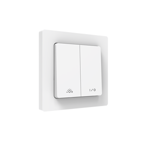 Télécommande murale sans fil à 2 boutons avec variateur LED Autoalimenté Série EURA Contrôleur à bouton-poussoir mural - Product Image 4