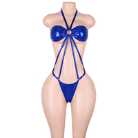Tenues de danse exotiques pour strip-teaseuses, combinaisons de performance à lacets, bodysuits de rave, lingerie sexy, vêtements de club, tenue de festival une pièce