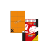 Étiquettes autocollantes rectangulaires 47,5x25mm en papier adhésif, lot de 10 boîtes, blister de 100 feuilles, orange fluorescent