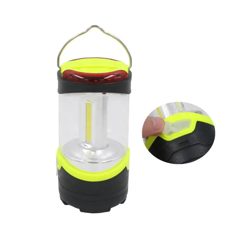 Lanterne LED imperméable avec technologie COB, lanterne Portable Rechargeable, multifonctions, idéale pour le Camping, la randonnée, et en plein air, 12 v