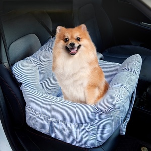 Siège de voiture pour animaux de compagnie classique à carreaux et rayures, 2-en-1, siège surélevé portable pour chien et sac de transport avec ceinture de sécurité pour chiens de petite et moyenne taille - Product Image 4