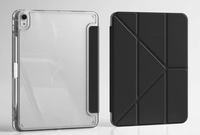 Étui de protection intelligent en cuir PU pliable en Y avec dos rigide transparent pour iPad Air 11/10,9/11 pouces - Léger, antichoc, divers modèles